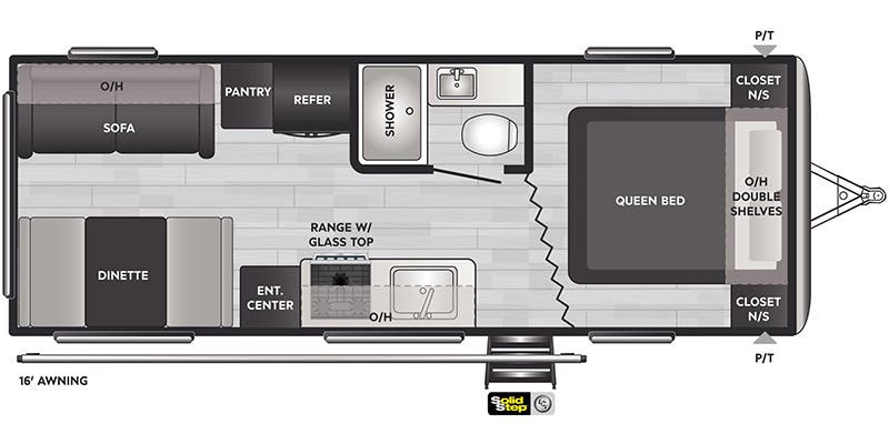 2023 KEYSTONE SPRINGDALE 222RDWE, , floor-plans-day image number 0